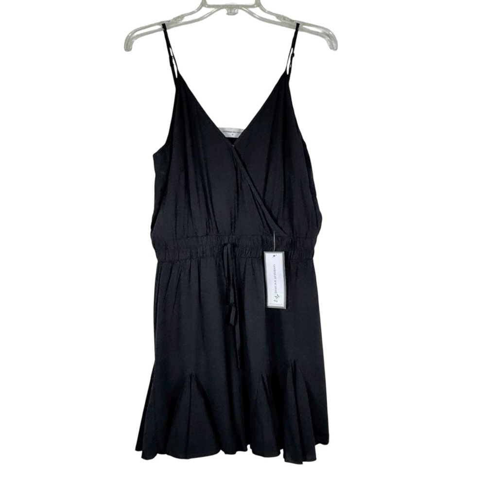 Goodnight Macaroon Black Romper Sleeveless NWT Size M